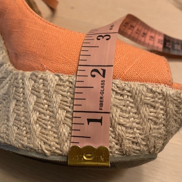 GLO jeans Platform Wedge crazy high peep toe shoes! Size 9 some wear on soles - Picture 7 of 10